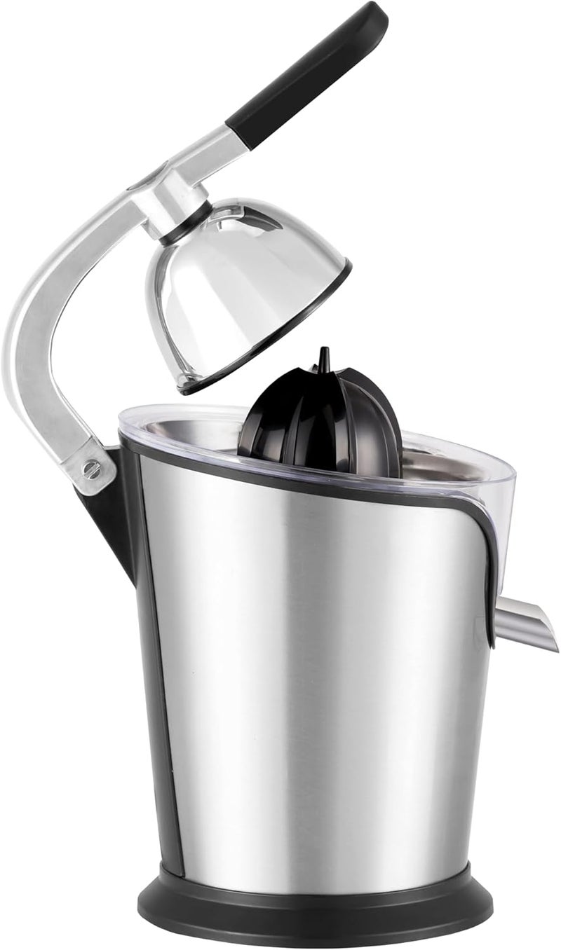 COURANT Juicer Electric Citrus juicer Machine Compact Design Quality Juice Extractor Squeezer for Oranges, Lemons, Limes, Grapefruits + 2 cones Stainless Steel - Image 4